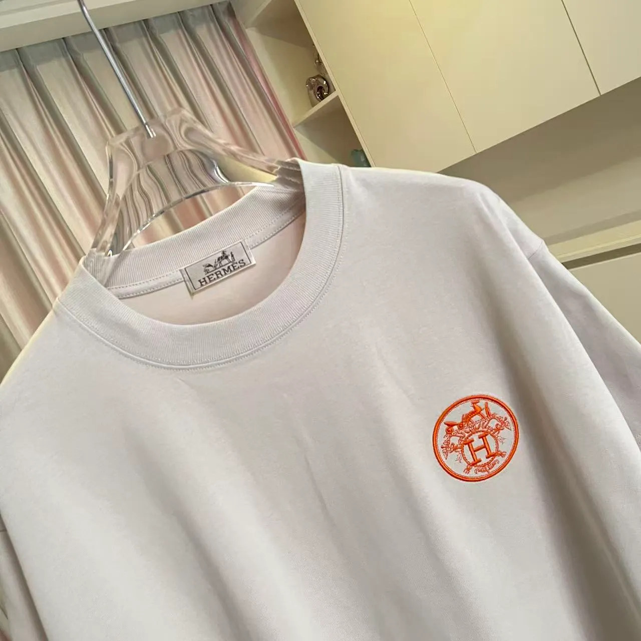 Herme* 2026 New Arrival logo 300g T Same Style Size：S M L XL XXL ：Black White Gray